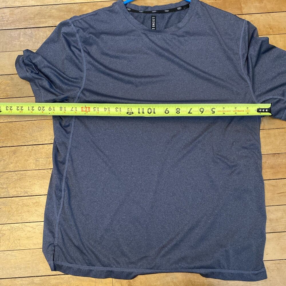 Leg3nd Shirt Men’s Size Medium Inspire Gray Short Sleeve Moisture Wicking - Picture 9 of 10